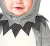 Wolf Kinderkostüm Halloween Mit Kapuze Ganzkörperanzug Grau Produktbild-Vorschau 3