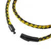Lederkette Lederband Herren Halskette Schwarz Gelb 17-100 Produktbild-Vorschau 2