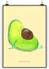 Mr. & Mrs. Panda Bild Avocado Schwangerschaft DIN A4 - Gelb Produktbild-Vorschau 1