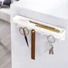 Schlüsselbrett weiß mit Ablage, Schlüsselhalter Edelstahl Produktbild-Vorschau 4