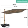 Parasol Pisogne 300x300 combi - Wood - with Parasol tiles Produktbild-Vorschau 4