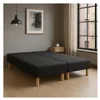 Lot de 2 Sommiers Tapissiers Noir 80x200 Ensemble 160x200 Voir les images du produit 1