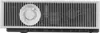 A front view of a white projector with a circular dial on the left side, set against a white background. Voir les images du produit