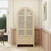 Armadio Sweiko con ante in rattan intrecciato e due Anteprima dell’immagine prodotto 1