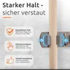 ECENCE Besenhalterung Wand Silber Besenhalter zum Kleben & Produktbild-Vorschau 6