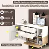 Merax Buffet brillant 130x40x70 cm en blanc & aspect bois, Voir les images du produit 6