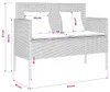 vidaXL Gartenbank mit Kissen Beige Poly Rattan Produktbild-Vorschau 8