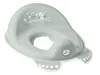 A gray baby toilet seat with owl graphics. Voir les images du produit