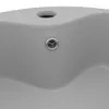 vidaXL Luxus-Waschbecken mit Überlauf Matt Hellgrau 36x13 Produktbild-Vorschau 5