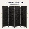 IvoQ Kamerscherm Zwart – Roomdivider – 4 Panelen – 170 x Productafbeelding-voorbeeld 4