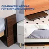 A collage of images showing a foldable laptop table in different settings: next to a bed, under a sofa, and on a bed. Produktbild-Vorschau
