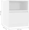 A white bedside table with one drawer and an open shelf. Produktbild-Vorschau