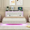 Merax Polsterbett 140x200cm mit USB-Steckdose und LED,  Produktbild-Vorschau 3