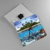Wanduhr - Quadrat - Glasuhr - Strand lagune wasser ozean - Produktbild-Vorschau 2