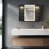 SONNI Jednodverová zrkadlová skrinka 80x60x13cm s dvojitým Náhľad obrázku produktu 4