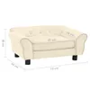vidaXL Hundesofa Creme 72x45x30 cm Plüsch Podgląd zdjęcia produktu 13