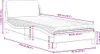 vidaXL Bett mit Matratze "Dover" Schwarz 90x200 cm Produktbild-Vorschau 6