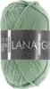 A ball of green yarn with a label. Produktbild-Vorschau