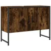 ZMH Waschbeckenunterschrank Räuchereiche 80x33x60 cm Produktbild-Vorschau 2