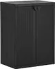 Gartenschrank Schwarz 65x45x88 cm PP Rattan-Optik Produktbild-Vorschau 1