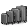 Four dark gray suitcases of varying sizes are arranged diagonally on a white background. Náhľad obrázku produktu