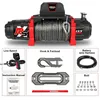 A collage of images showing a winch and its accessories, with labels indicating each component. Anteprima dell’immagine prodotto