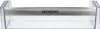 A clear plastic shelf with a silver strip featuring the Siemens logo. Produktbild-Vorschau