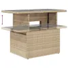 11-tlg. Garten-Sofagarnitur mit Kissen Beige Poly Rattan, Produktbild-Vorschau 7