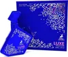 A blue perfume bottle and its packaging are displayed against a white background. Produktbild-Vorschau