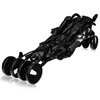 A folded black stroller is shown against a white background. Náhled obrázku produktu