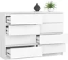 Komoda AKORD K140 Biała 138 cm 8 szuflad kolor Biały mat Podgląd zdjęcia produktu 2