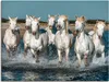 ARTland Leinwandbild Camargue Pferde galoppieren am Strand Produktbild-Vorschau 1