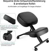 Tabouret ergonomique, roulettes verrouillables, réglable en Voir les images du produit 3