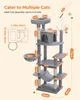 PAWZ Road Kratzbaum Katzenbaum 175cm groß für große Katzen Produktbild-Vorschau 2