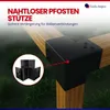 GeZu Impex Pfostenecke für 3 Balken 121 x 121 mm Schwarz Produktbild-Vorschau 3