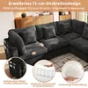 Merax 6-Sitzer XXL L Form Ecksofa, Modulsofa mit Produktbild-Vorschau 6