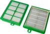 Two vacuum cleaner filters, one in front of the other, on a white background. Produktbild-Vorschau
