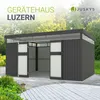 Juskys Metall Gerätehaus Luzern 12 m² - wetterfest & Produktbild-Vorschau 2