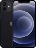 A black iPhone 12 is shown from the front and back. Podgląd zdjęcia produktu