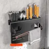 Edelstahl Küchenmesserhalter – ohne Bohren, Wand- & Tisch Produktbild-Vorschau 2