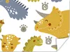 MuchoWow® Poster Dinosaurier - Schnittmuster - Jungen - Produktbild-Vorschau 1