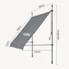 Klemmmarkise ‘Stem’ Stahlgestell 200 cm breit Mittelgrau Produktbild-Vorschau 3