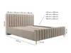 Polsterbett 180x200 mit Bettkasten & Metallrahmen LUX Amon Produktbild-Vorschau 3