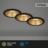 LED Einbauleuchten Bad 3er-Set Innenreflektor gold 4,9W Produktbild-Vorschau 2