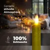 Stabkerzen LED mit Timer GOLD 2er indoor mit 6 Stunden Produktbild-Vorschau 3