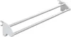 A product shot of a white and silver extendable radiator clothes drying rack against a white background. Produktbild-Vorschau