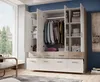 Kleiderschrank "Box" in Sonoma Eiche / Weiß mit 8 Produktbild-Vorschau 4