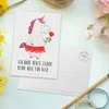Mr. & Mrs. Panda Postkarte Einhorn Dame - Weiß - Geschenk, Produktbild-Vorschau 3