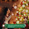 A mother and daughter decorating a Christmas tree with snowflake ornaments. Produktbild-Vorschau