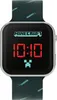A close-up of a Minecraft-themed digital watch displaying the time. Produktbild-Vorschau